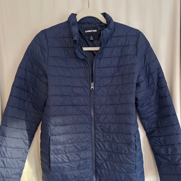Land’s End Kids Thermoplume Packable Hooded Jacket Size L 14-16